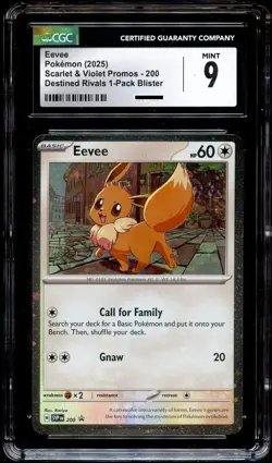 CGC 9 MINT Eevee 200 SVP Black Star COSMOS HOLO PROMO SVP200 Pokemon Card - Image 2
