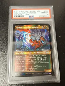 Magic MTG - Radha, Coalition Warlord MUL #185 Serial 452/500 PSA 10 Multiverse - Image 1