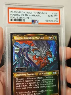 Magic MTG - Radha, Coalition Warlord MUL #185 Serial 452/500 PSA 10 Multiverse - Image 3