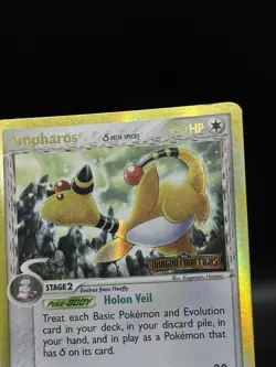 Ampharos (Delta Species) 1/101 EX Dragon Frontiers Reverse Holo Pokemon TCG - Image 4