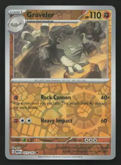 Graveler #075/165 SV: Scarlet & Violet 151 Pokemon (1V) - Image 1
