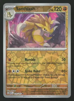 Sandslash #028/165 SV: Scarlet & Violet 151 Pokemon (1V) - Image 1