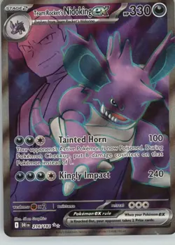 Team Rocket's Nidoking ex 216/182 Ultra Rare Destined Rivals Pokemon Near Mint - Image 1