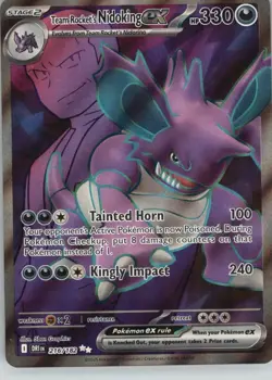 Team Rocket's Nidoking ex 216/182 Ultra Rare Destined Rivals Pokemon Near Mint - Image 1