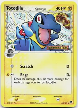 Totodile 67/101 Common Dragon Frontiers Pokemon Reverse Holo Lightly Played - Image 1