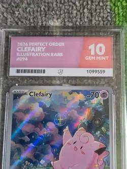 Pokemon TCG- Perfect Order- Clefairy Illustration Rare Card, ACE 10 MINT. - Image 2