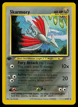 Pokemon Card - Skarmory Neo Revelation 23/64 1st Edition Rare - Image 1