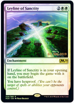 mtg magic 2020 m20 Leyline of Sanctity FOIL dated ENGLISH Ligne ley de vertu - Image 1