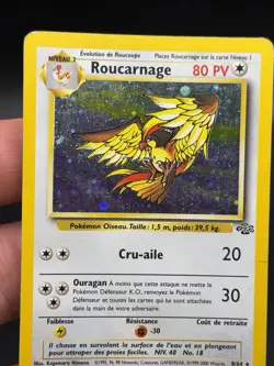 Pokemon FRENCH Jungle Roucarnage Pidgeot Holo 8/64 MP/HP GM3 - Image 2