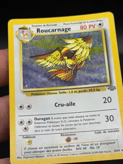 Pokemon FRENCH Jungle Roucarnage Pidgeot Holo 8/64 MP/HP GM3 - Image 3