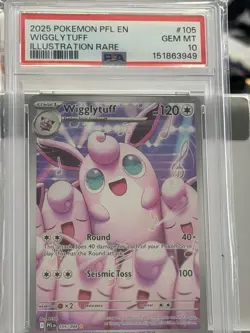 2025 POKEMON PFL EN-PHANTASMAL FLAMES ILLUSTRATION RARE #105 WIGGLYTUFF PSA 10 - Image 2