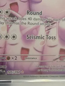 2025 POKEMON PFL EN-PHANTASMAL FLAMES ILLUSTRATION RARE #105 WIGGLYTUFF PSA 10 - Image 5
