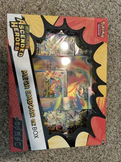 Pokemon Mega Evolution Ascended Heroes Mega Emboar EX Box Promo Booster - Image 1