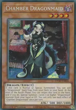 Yugioh! LP Chamber Dragonmaid - ETCO-EN026 - Secret Rare - 1st Edition Lightly P - Image 1