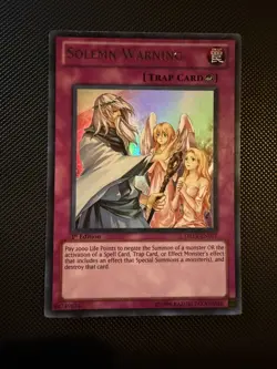 Yugioh! HP Solemn Warning - DREV-EN077 - Ultra Rare - 1st Edition VERY L Played - Image 1