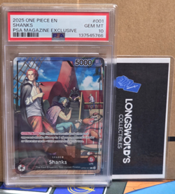 SHANKS - PSA 10 - PSA MAGAZINE EXCLUSIVE #001 - 2025 ONE PIECE PROMOS - Image 2