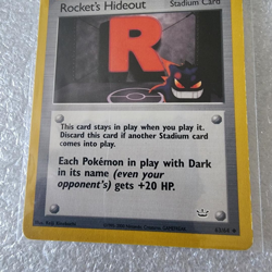 2000 POKEMON ROCKET'S HIDEOUT TRAINER TRADING CARD - Image 3