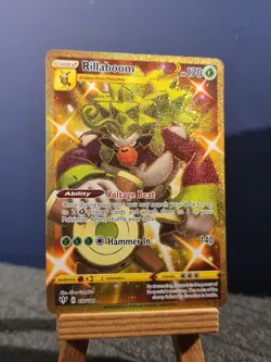 Pokemon Card Rillaboom 197/189 Gold Secret Rare Darkness Ablaze Near Mint - Image 2