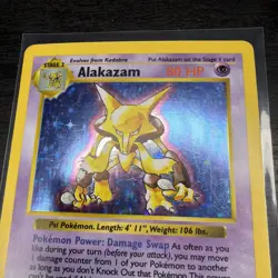 Shadowless Alakazam 1/102 Base Set Pokemon Card Holo Foil Rare Card 🔥🔥🥄🥄 - Image 5