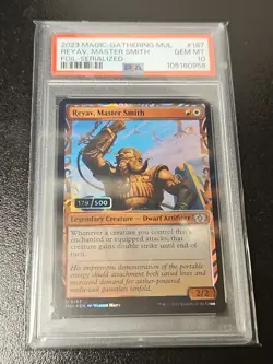 Magic MTG - Reyav, Master Smith MUL #187 Serial 179/500 PSA 10 Multiverse Legend - Image 1