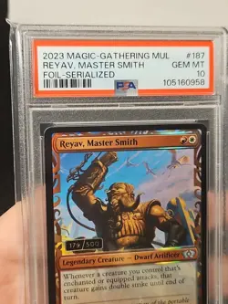 Magic MTG - Reyav, Master Smith MUL #187 Serial 179/500 PSA 10 Multiverse Legend - Image 3