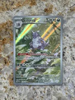 Pokemon TCG Nidoking Scarlet & Violet 151 Illustration Rare Card 174/165 NM - Image 1