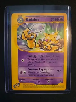 Pokemon Kadabra Expedition 84/165 Uncommon Card 2002 - Small Crease At The Top - Image 1