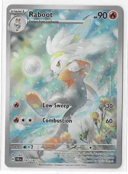 Raboot 147/142 Stellar Crown Illustration Rare Full Art FA Pokemon TCG Card NM - Image 1