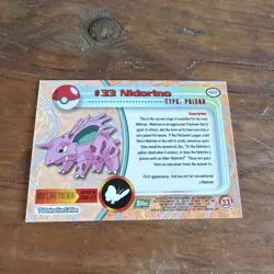 Pokemon Card Nidorino #33 TOPPS Series 1 Green Label Pokemon - Image 5