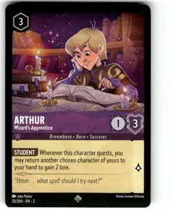 Arthur 35/204 Rise Of The Floodborn Super Rare Non-Foil Disney Lorcana Card - Image 1