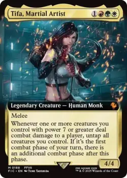 Tifa, Martial Artist (Extended Art) -Foil Near Mint MTG Commander: FINAL FANTASY - Image 1