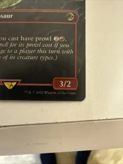 Magic the Gathering Velociraptor Hunting Card Borderless, Jurassic World Foil - Image 2