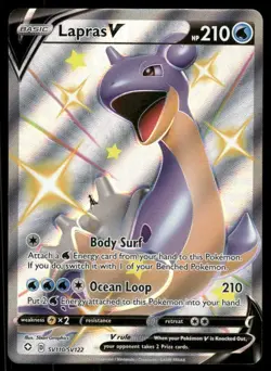 Lapras V SV110/SV122 Holo V Rare Shining Fates Shiny Vault Pokemon Near Mint - Image 1
