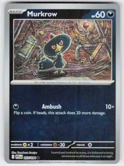 Murkrow 057/094 Common Phantasmal Flames Pokemon Reverse Holo Near Mint - Image 1