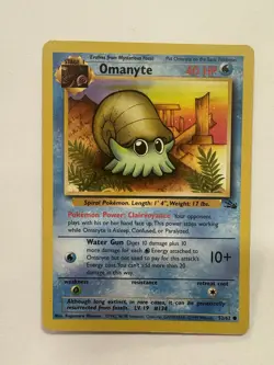 Pokemon Omanyte 52/62 Fossil 1999 - Image 1