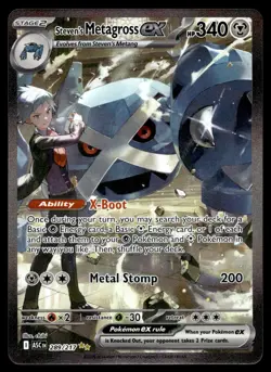 Steven's Metagross ex 289/217 Special Illustration Rare Ascended Heroes Pokemon - Image 1