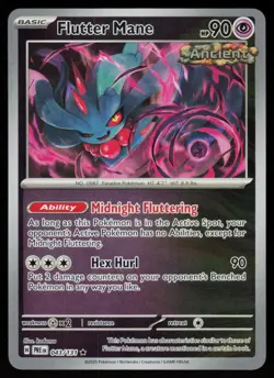 Flutter Mane 043/131 Holo Rare Prismatic Evolutions Pokemon Reverse Holo NM - Image 1
