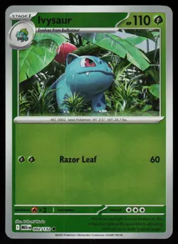 Ivysaur 002/132 Common Mega Evolution Pokemon Reverse Holo Near Mint - Image 1
