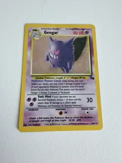 Pokemon TCG Gengar Fossil Holo Rare Unlimited 5/62 80 HP 1999 English WOTC MP - Image 2