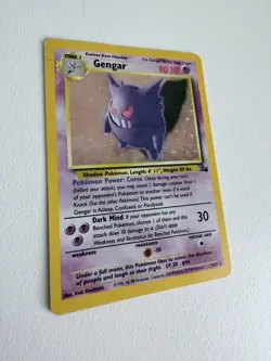 Pokemon TCG Gengar Fossil Holo Rare Unlimited 5/62 80 HP 1999 English WOTC MP - Image 3