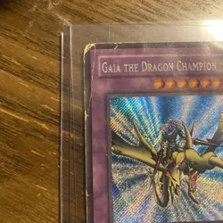 Yugioh Gaia the Dragon Champion [1st Edition] ~ LOB-125 Secret Rare - HP Crease - Image 2