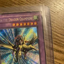 Yugioh Gaia the Dragon Champion [1st Edition] ~ LOB-125 Secret Rare - HP Crease - Image 3