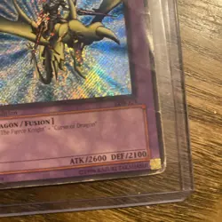 Yugioh Gaia the Dragon Champion [1st Edition] ~ LOB-125 Secret Rare - HP Crease - Image 4