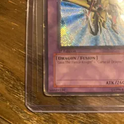 Yugioh Gaia the Dragon Champion [1st Edition] ~ LOB-125 Secret Rare - HP Crease - Image 5