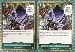2 Bandai One Piece OP12-037 Roronoa Zoro Parallel Event x2 Demon Aura Nine-Sword - Image 1