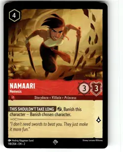 Namaari Nemesis 118/204 - Super Rare Rise Of The Floodborn - Lorcana Near Mint - Image 1