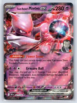 Team Rocket's Mewtwo ex Double Rare League & Championship Cards 081/182 NM - Image 1