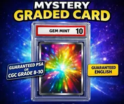 English Pokemon CGC or PSA 8-10 MINT Graded Card Mystery Slab Random Great Value - Image 1