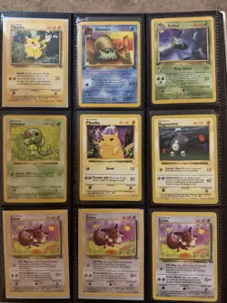 Pokemon Tcg Assorted Vintage Cards binder Collection w MP shadowless pikachu - Image 1