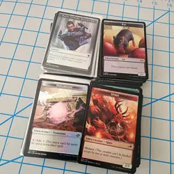 Bulk lot of 240 Magic The Gathering FOIL Double Sided Token Cards - Image 1